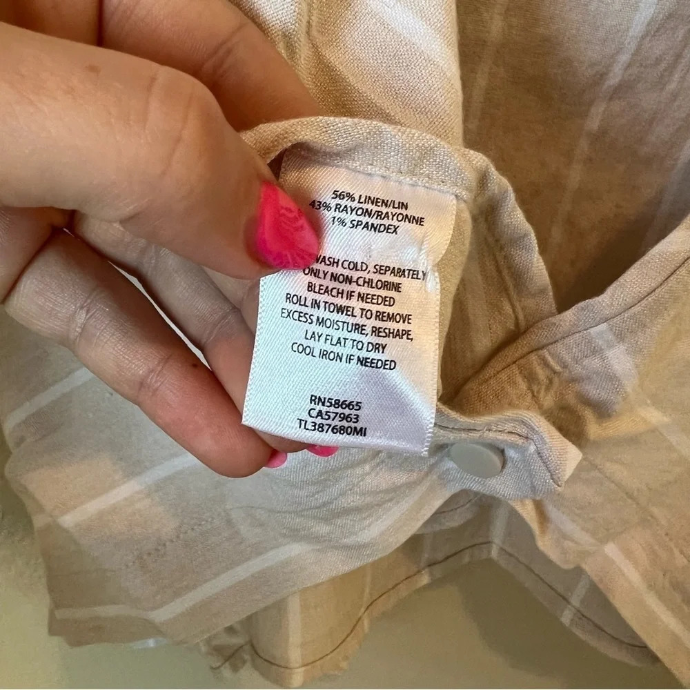 Leith Linen Striped tank top - Picture 3 of 4